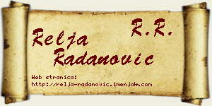 Relja Radanović vizit kartica